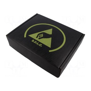 Box with foam lining | ESD | 216x267x64mm | Features: conductive