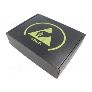 Box with foam lining | ESD | 267x216x64mm | cardboards | black
