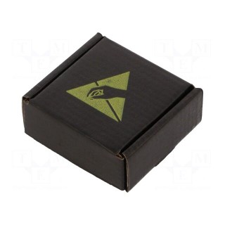 Box with foam lining | ESD | 60x60x25mm | cardboards | black | <100kΩ