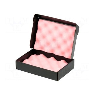 Box with foam lining | ESD | 60x60x25mm | Features: conductive