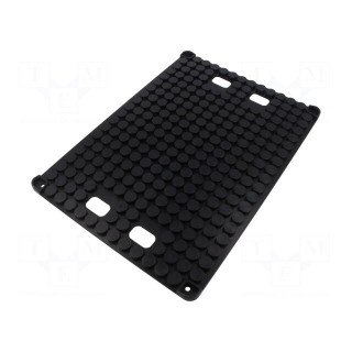 Conductive PCB rack | ESD | 357x257x14mm | black | 100°C
