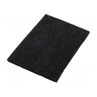Conductive foam | ESD | L: 1000mm | W: 1000mm | Thk: 10mm | Features: hard