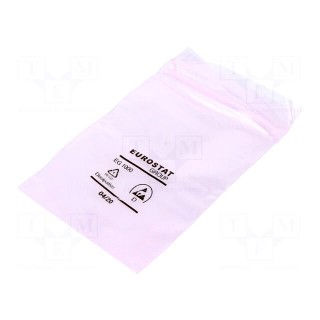 Protection bag | ESD | L: 127mm | W: 76mm | Thk: 50um | Closing: self-seal