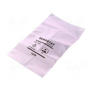 Protection bag | ESD | L: 127mm | W: 76mm | Thk: 50um | polyetylene | pink