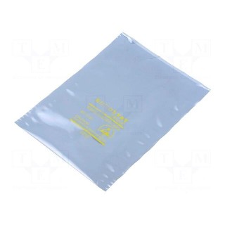 Protection bag | ESD | L: 127mm | W: 76mm | Thk: 50um | Features: open