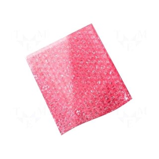 Protection bag | ESD | L: 200mm | W: 150mm | Mat: polyetylene | pink