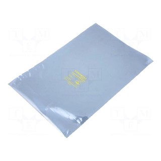 Protection bag | ESD | L: 254mm | W: 152mm | Thk: 50um | Features: open