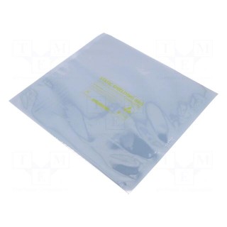 Protection bag | ESD | L: 254mm | W: 254mm | Thk: 75um | 100pcs | <100GΩ