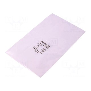 Protection bag | ESD | L: 203mm | W: 127mm | Thk: 50um | polyetylene | pink