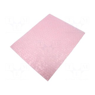 Protection bag | ESD | L: 375mm | W: 300mm | Mat: polyetylene | pink