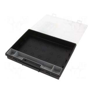 Container: box with containers | 370x290x55mm | black