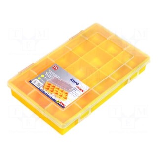 Container: compartment box | 290x185x46mm | yellow | polypropylene