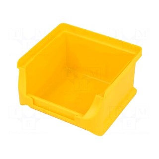 Container: cuvette | plastic | yellow | 102x100x60mm