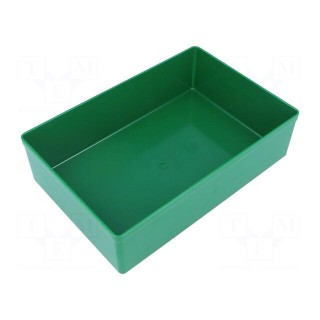 Box | polystyrene | green | 108x162x45mm | EuroPlus Insert 45