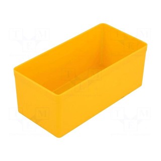 Box | polystyrene | yellow | 54x108x45mm | EuroPlus Insert 45
