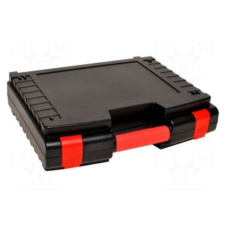 Container: transportation case | 390x314x102mm | black/red | ABS