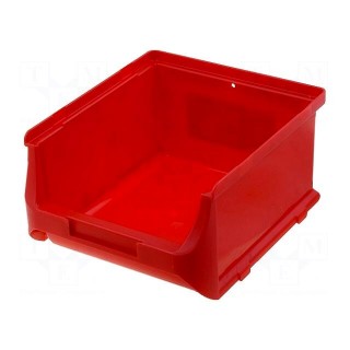 Container: cuvette | plastic | red | 137x160x82mm | ProfiPlus Box 2B