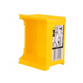 Container: cuvette | plastic | yellow | 102x100x60mm