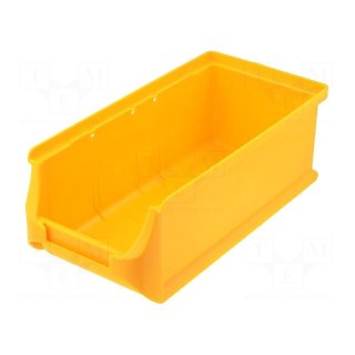 Container: cuvette | plastic | yellow | 102x215x75mm