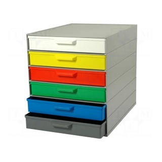 Set with drawers | stationary | polystyrene | grey