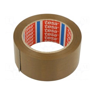 Packing tapes | L: 66m | Width: 50mm | brown | natural rubber | 47N/cm