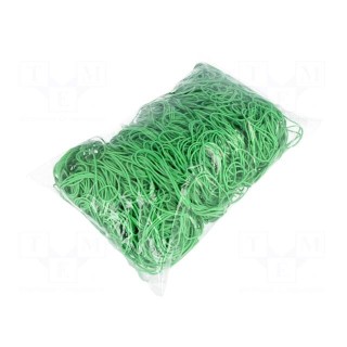 Rubber bands | Width: 1.5mm | Thick: 1.5mm | rubber | green | Ø: 60mm | 1kg
