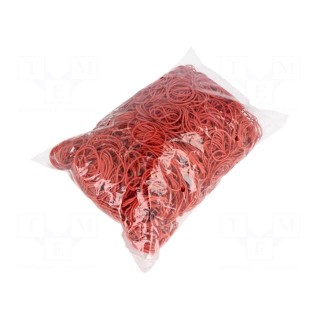 Rubber bands | Width: 1.5mm | Thick: 1.5mm | rubber | red | Ø: 40mm | 1kg