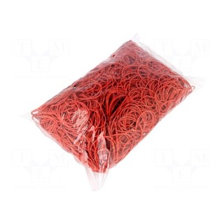 Rubber bands | Width: 1.5mm | Thick: 1.5mm | rubber | red | Ø: 50mm | 1kg