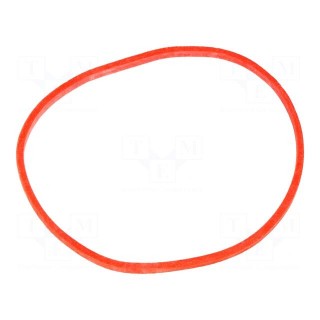 Rubber bands | Width: 1.5mm | Thick: 1.5mm | rubber | Colour: red