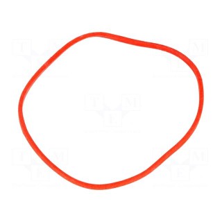 Rubber bands | Width: 1.5mm | Thick: 1.5mm | rubber | red | Ø: 60mm | 1kg
