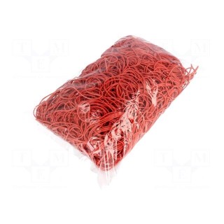 Rubber bands | Width: 1.5mm | Thick: 1.5mm | rubber | red | Ø: 60mm | 1kg