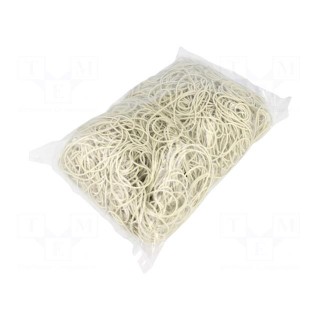 Rubber bands | Width: 1.5mm | Thick: 1.5mm | rubber | white | Ø: 80mm | 1kg
