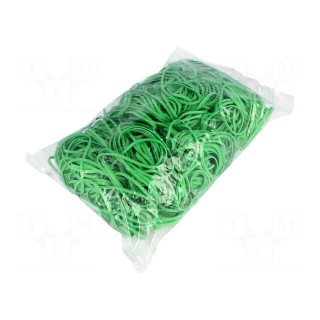 Rubber bands | Width: 3mm | Thick: 1.5mm | rubber | green | Ø: 60mm | 1kg