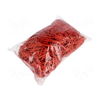 Rubber bands | Width: 3mm | Thick: 1.5mm | rubber | Colour: red | Ø: 50mm