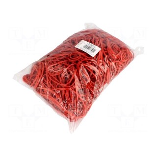 Rubber bands | Width: 3mm | Thick: 1.5mm | rubber | red | Ø: 70mm | 1kg