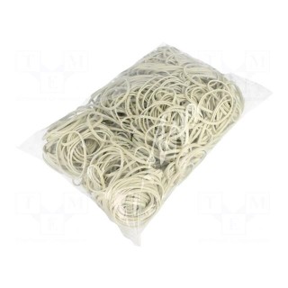 Rubber bands | Width: 3mm | Thick: 1.5mm | rubber | white | Ø: 50mm | 1kg