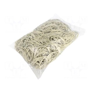 Rubber bands | Width: 3mm | Thick: 1.5mm | rubber | white | Ø: 60mm | 1kg