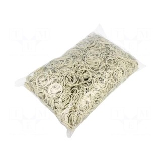 Rubber bands | Width: 3mm | Thick: 1.5mm | rubber | white | Ø: 80mm | 1kg