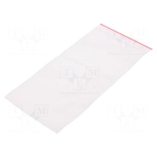 Self-seal bag | L: 200mm | Width: 100mm | Thick: 40um | polyetylene