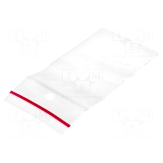 Self-seal bag | L: 60mm | Width: 40mm | Thick: 40um | polyetylene