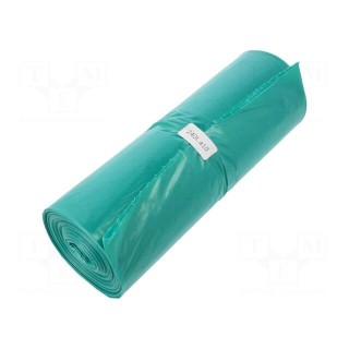 Trash bags | LDPE | Colour: green | 10pcs | 240l