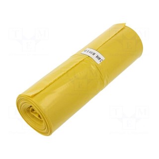 Trash bags | polyetylene LD | yellow | 240l | 10pcs.