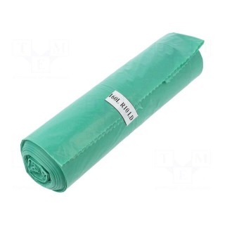 Trash bags | LDPE | Colour: green | 20pcs | 160l