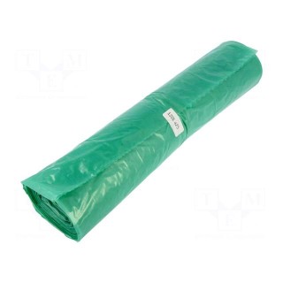 Trash bags | LDPE | Colour: green | 25pcs | 120l