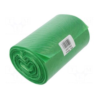 Trash bags | LDPE | Colour: green | 50pcs | 60l
