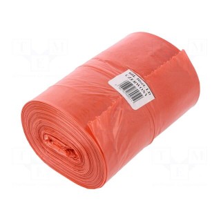 Trash bags | LDPE | Colour: red | 50pcs | 60l