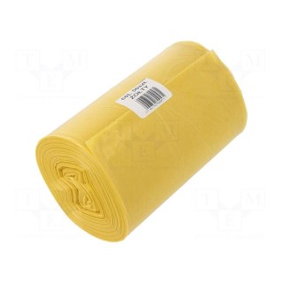 Trash bags | polyetylene LD | yellow | 60l | 50pcs.
