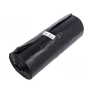 Trash bags | LDPE | Colour: black | 20pcs | 160l