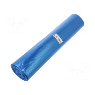 Trash bags | LDPE | Colour: blue | 25pcs | 120l