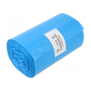 Trash bags | polyetylene LD | blue | 35l | 50pcs.